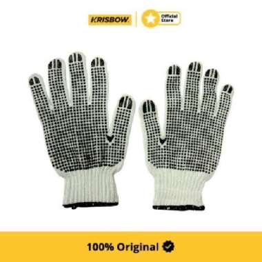 Krisbow Sarung Tangan Pengaman Katun Pvc - Putih