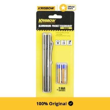 Krisbow Senter Pocket Cree Led Mini Aluminium 40 Lm 2Xaaa
