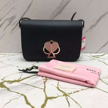 Kate Spade Nicola Twistlock Medium Shoulder Bag Black