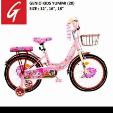 sepeda anak mini perempuan 18 inch genio yummi lipat - Multicolor