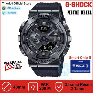 Casio G-Shock GM-110BB-1ADR Jam Tangan Pria GSHOCK GM110 GM-110BB-1A Metal Black GM110BB