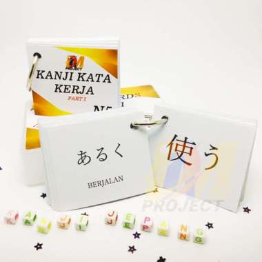 Kartu Kanji N5 Kata Kerja Part 1Dan 2 Flash Card Kanji Bahasa Jepang