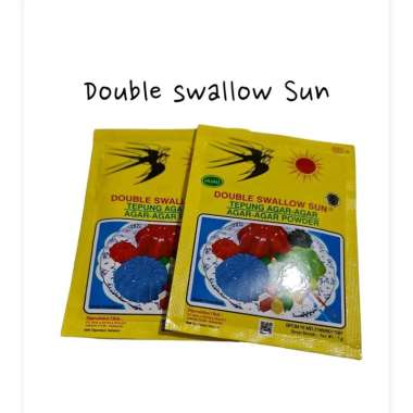 agar agar DOUBLE SWALLOW SUN / agar powder cap dua walet sachet 7gr sun - bening
