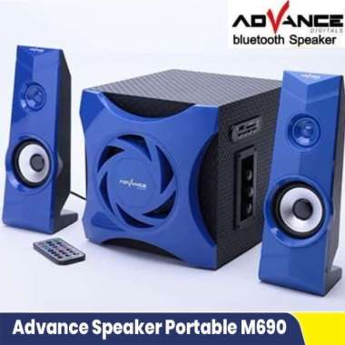 Speaker Audio Advance M690 BT Bluetooth M690BT SUBWOOFER SYSTEM FM Biru