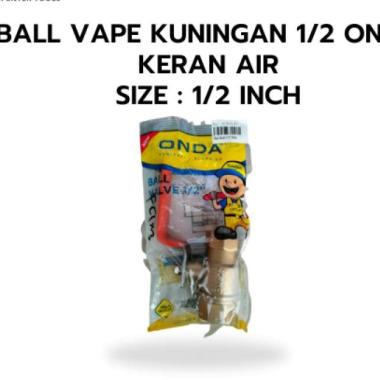 Ball Valve Kuningan "1/2" ONDA Stop Kran Keran Air 1/2 Inch Onda