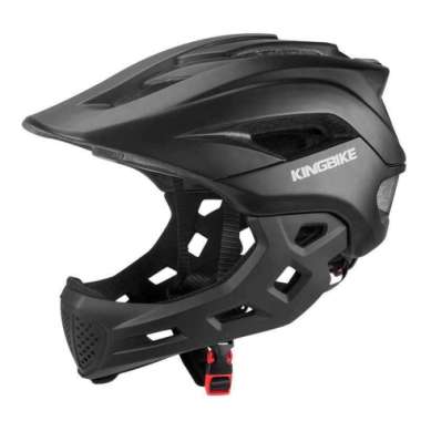 KINGBIKE Helm Sepeda Anak Full Face Modular Pushbike BMX Trail MTB Hitam
