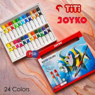 Titi Joyko Watercolor 24 Colors / Cat Air Titi Joyko 24 Warna Multicolor