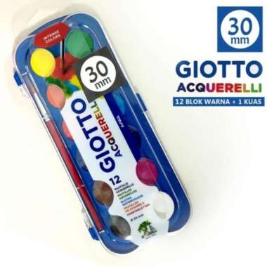 Cat Air Anak Giotto Watercolor Jumbo 12 Warna Non Toxic Washable Ori Multicolor