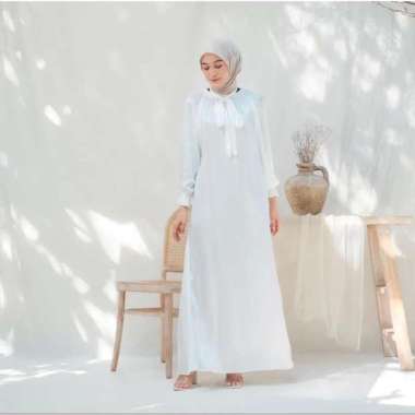 Luna Gamis Terbaru Cradenza Shimmer Silk Dress Wanita Lengan Panjang Maxidress Kekinian LD 110 cm Lu