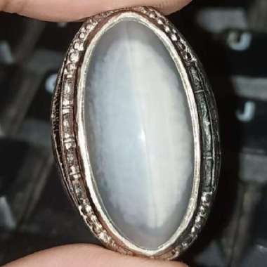 Cincin Akik Batu Pandan Semu Nanas Kapas Sutra Merah Lumut Oli Antik 1