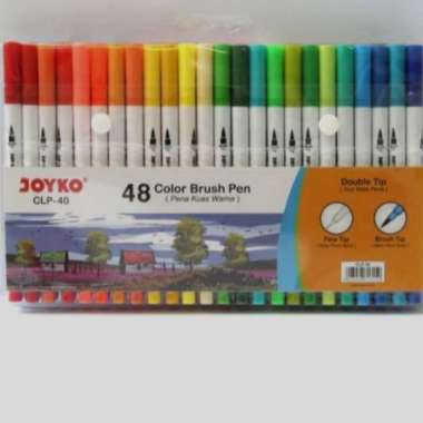 Color Brush Pen Pena Kuas Warna Joyko Clp-40 48 Warna Color Brush Pen Multicolor