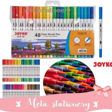 Dual Brush Pen Joyko 48 Warna Clp-40 Multicolor