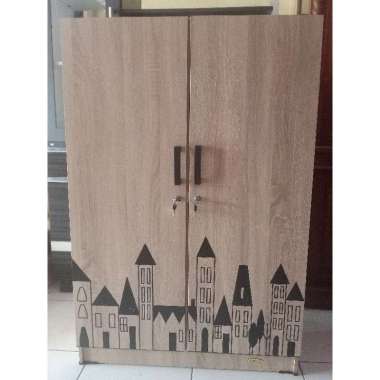 Lemari Pakaian Anak Baby Locker 2 pintu Full Rak Khusus Bogor