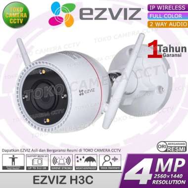 EZVIZ H3C 4MP 2K OUTDOOR KAMERA CCTV WIFI KAMERA IP CAMERA WIRELESS TANPA MEMORI