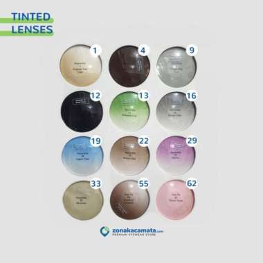 Lensa Kacamata Minus Plus Silinder - Anti Radiasi - CR Warna