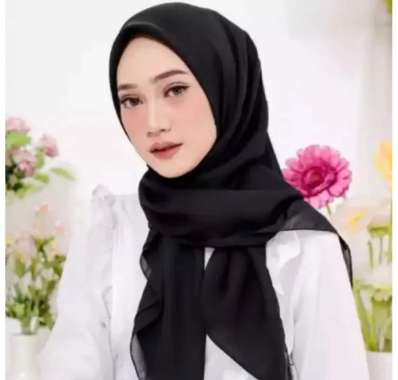 Hijab Paris Jilbab Kerudung Paris Polos HITAM