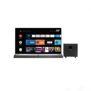 LED Polytron Android TV 50 Inch 4K UHD With Speaker Soundbar PLD 50BUG5959