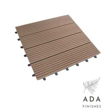 WPC Decking Tile DIY Outdoor Chocolate