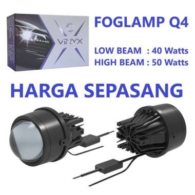 Foglamp Projector Vinyx Q4 Lampu Kabut Lensa LED Projie BiLED Mobil 3 Inch Inchi Inci Honda Vinyx Q4