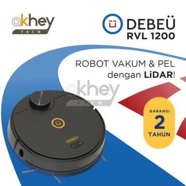 DEBEU RVL 1200 Robot Vacuum Mop Cleaner LASER/LiDAR Pel Vakum Penyedot Debu