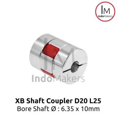XB Shaft Coupler Flexible / Coupling CNC 6.35mmx10mm D20 L25