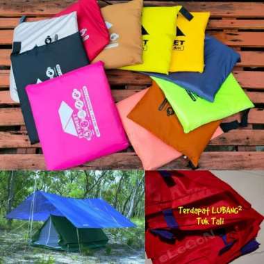 Flysheet 3x4m Waterprof Footprint 3x4 Meter Tenda Darurat Flyshet 3x4m