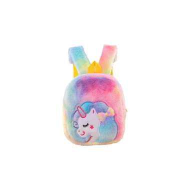 ONE-T54 Tas Ransel Anak Karakter Kuda Pony Rainbow Model Bulu Halus / Tas Sekolah Anak Paud TK Lucu