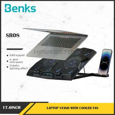 BENKS SR08 Cooling Fan Cooler Pad Holder Laptop Stand Pendingin Kipas