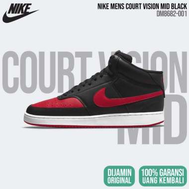Nike Court Vision Mid [DM8682-001] Black Mens Original BNIB - Sepatu Lari Pria 45