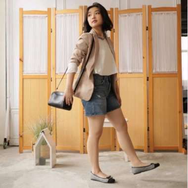 Bossindo Qeisalona - Flat Shoes Ukuran Jumbo Big Size 41 42 43 44 45 | Sepatu Casual Wanita Ukuran B