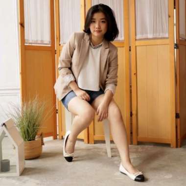 Bossindo Qeisalona - Flat Shoes Ukuran Jumbo Big Size 41 42 43 44 45 | Sepatu Casual Wanita Ukuran B