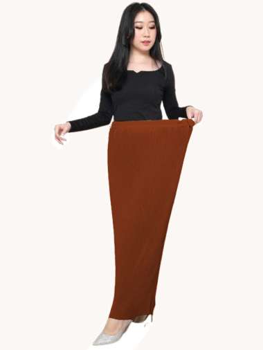 Rok Plisket Lidi Premium Rok Span Lidi Plisket Panjang Polos Bata