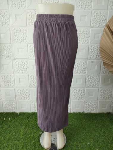 Rok Plisket Lidi Premium Rok Span Lidi Plisket Panjang Polos Mauve