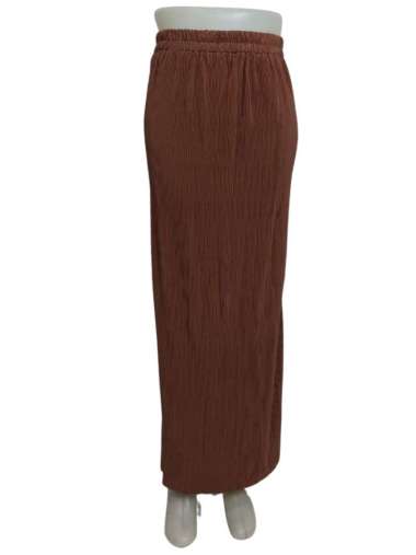 Rok Plisket Lidi Premium Rok Span Lidi Plisket Panjang Polos Brown
