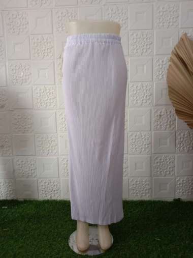 Rok Plisket Lidi Premium Rok Span Lidi Plisket Panjang Polos Putih
