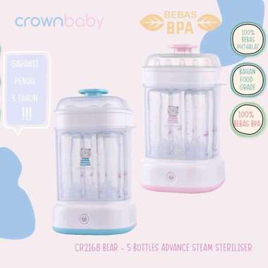 Crown Baby Sterilizer Botol 5 bottle Uap Advance