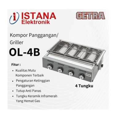 GETRA KOMPOR PANGGANGAN/GRILLER 4 TUNGKU OL-4B