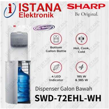 SHARP DISPENSER GALON BAWAH/BOTTOM LOADING LOW WATT SWD-72EHL-WH