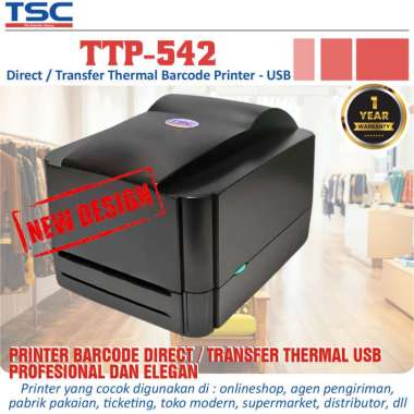 Printer Barcode Label Sticker TSC TTP542 TTP 542 Thermal Direct Transfer