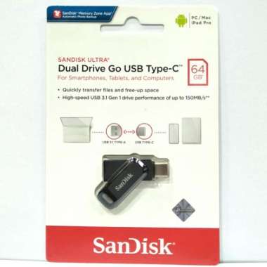 Flashdisk Sandisk SDDDC3 OTG Dual Drive GO USB Type C 64GB 32G 128 256 128GB
