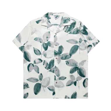 M231 Kemeja Pria Hawai Printing Hijau 3179B M