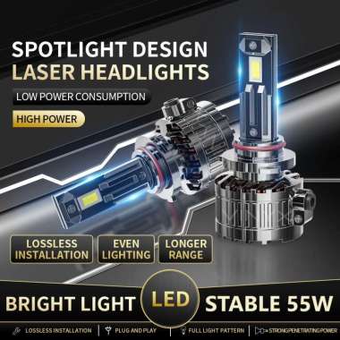 Lampu Utama Mobil LED Vinyx V5 CSP 55 Watt 55W Foglamp 55 W H1 H3 H4 H7 H11 HB3 HB4 Canbus Motor HB4