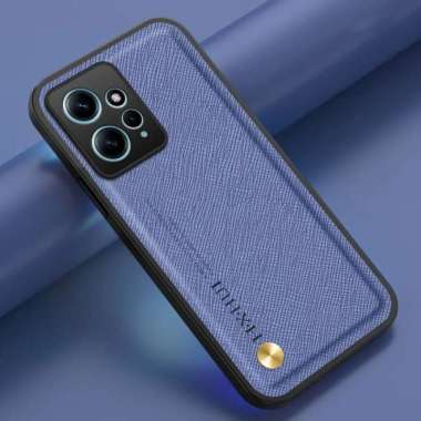 REDMI NOTE 12 4G Case Silicone Back Cover Leather Kulit Saffiano VIOLET BLUE