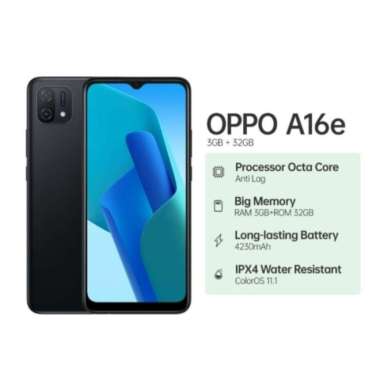 OPPO A16e RAM 3/32 GB GARANSI RESMI ORIGINAL BISA KREDIVO / PAYLATER