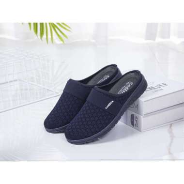 Sepatu Sandal Bustong Wanita Import Rajut Gaya Korea TX63-W 38 Navy