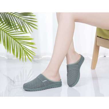 Sepatu Sandal Bustong Wanita Import Rajut Gaya Korea TX63-W 37 Hijau