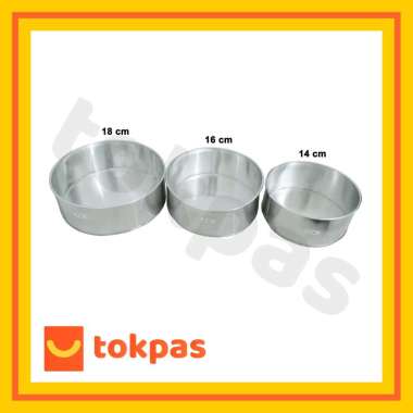 Loyang Bulat Mini 6 cm Aluminium Bentuk Lingkaran Cetakan Kue Bolu Cake 16 cm