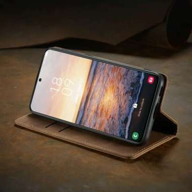 Casing REALME C35 Case REALME C35 Case Flip Lather Wallet C35 Coklat