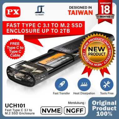 NVME SSD M.2 SATA NGFF Enclosure USB Type C 3.1 10 Gbps PX UCH101