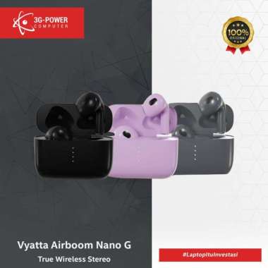 Vyatta Airboom Nano Pro TWS Bluetooth Headset Earphone EQ Custom black